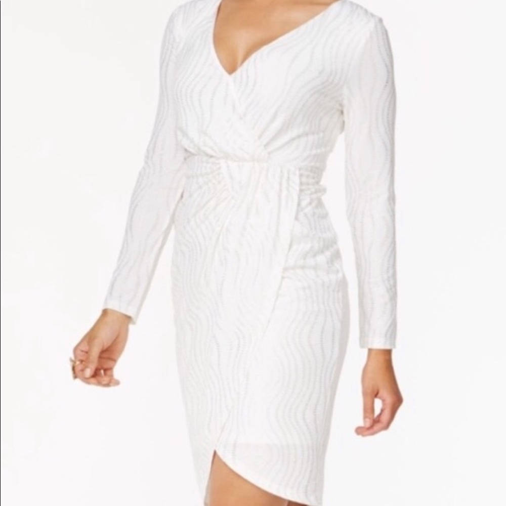 Thalia white wrap dress